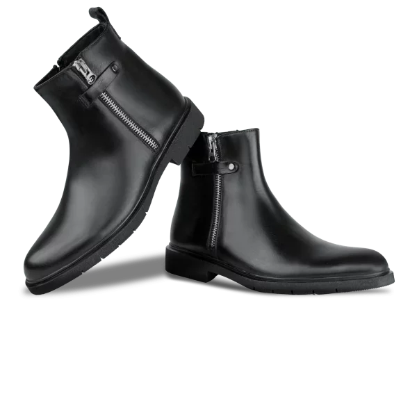 ralph: boots homme cuir noir