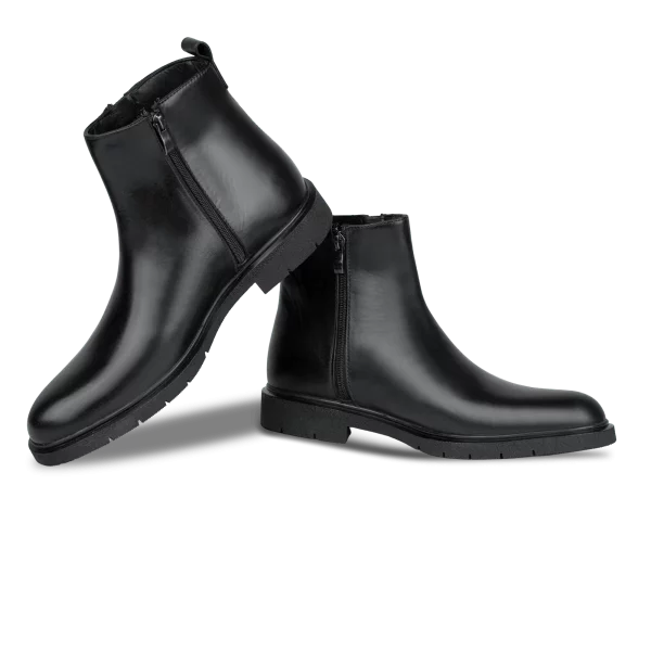 ralph: boots homme cuir noir